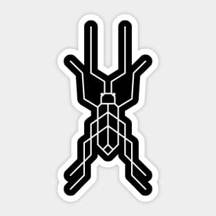 Trendy one line geometric design of cockroach Sticker